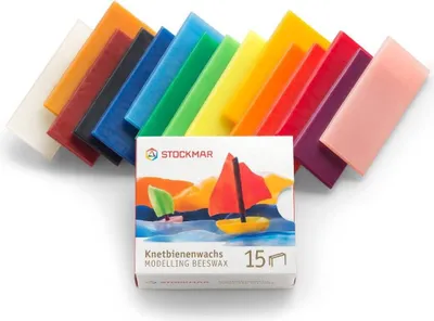 Produktbild von Stockmar Bienenknetwachs Kreativset 15 Farben - 100x40 mm