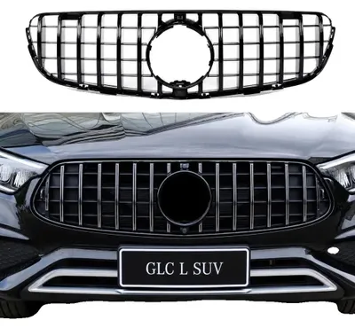 Image de Calandre avant, compatible avec les modèles Mercedes-Benz GLC, construction durable, couleur noire