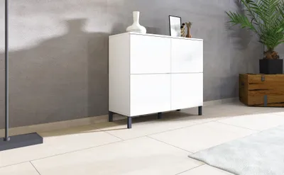 Produktbild von Kommode "Haama" 4-türig, weiß-glänzend