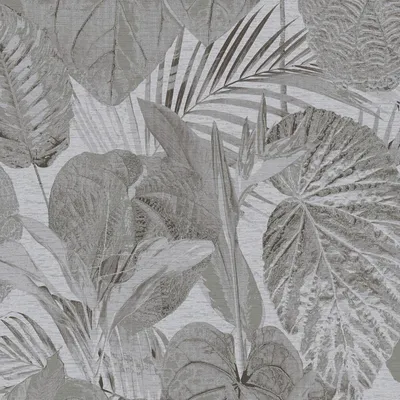 Productafbeelding van Profhome 393555-GU Natuur behang floral mat grijs antraciet 5,33 m2