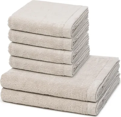 Produktbild von Cawö Lifestyle 4 X Handtuch 2 X Duschtuch im Set Weich und extra flauschig, Voluminös, hautsympathisch und saugstark, Puristisch edles Design 6er Set