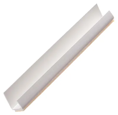 Produktbild von PROTEKTOR 3735 U-Profil PVC, Einfassprofil Gipskarton 12,5cm 250cm, 50 Stück Weiß selbstklebend, Kantenschutz Trockenbau
