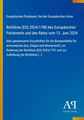 Produktbild von Richtlinie (EU) 2024/1788 des Europäischen Parlaments und des Rates vom 13. Juni 2024