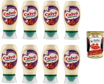 Produktbild von Calvè Aioli Maio Mayonnaisesauce mit Knoblauchgeschmack 8x250gr + Italian Gourmet polpa 400g