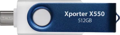 Zdjęcie produktu dla PATRIOT Xporter X550 512GB / USB Type-A + USB Type-C / USB 3.2 Gen 1 / biało-niebieski