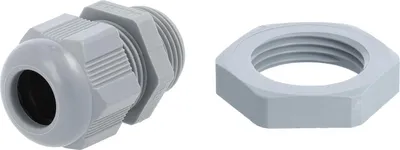Produktbild von STEX24 PA Verschraubung mit Gegenmutter - STEX24 Eigenmarke M20x1,5 VPE 100 Polyamid (PA) Gewindelänge 9,0mm - 1 Stück