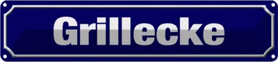 Produktbild von vianmo Blechschild 10x46 cm Grillecke Grillen Essen Trinken