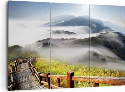 Produktbild von Bild auf Leinwand - Leinwandbild - Asien schönheit berg landschaft - 165x110cm - Wand Bild - Wanddeko - Leinwanddruck - Bilder - Kunstdruck - Leinwand bilder - Wandkunst - CE165x110-2444