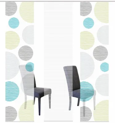 Produktbild von 88553 Schiebegardinen BORDEN halbtransparent Bambusoptik 260x60 cm