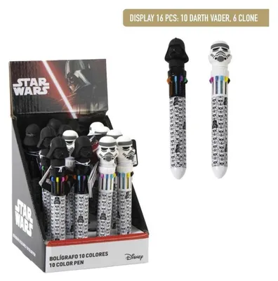 Obrázok produktu pre Displej s desiatimi farebnými perami Star Wars. (16 kusov)