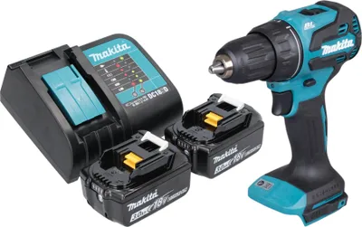 Produktbild von Makita DDF 490 SF Akku Bohrschrauber 18 V 65 Nm 1/2" Brushless + 2x Akku 3,0 Ah + Ladegerät