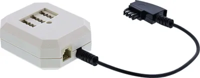 Produktbild von InLine® TAE Adapter, TAE-F Stecker an TAE NFN + RJ11 (6P4C) Buchse, 0,2m