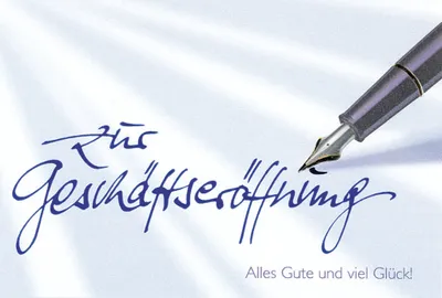 Produktbild von Geschäftseröffnung - Glückwunschkarte im Format 11,5 x 17 cm mit