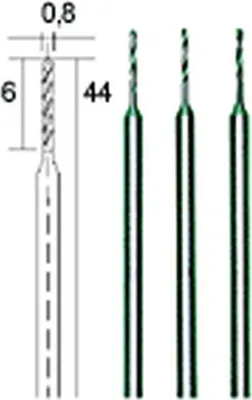 Produktbild von Proxxon Mikro-Spiralbohrer (HSS-Stahl), 0,8 mm, 28852