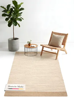 Produktbild von jaloom Wollteppich Lui Taupe 300x400 cm | Moderner Teppich für Wohnzimmer und Küche