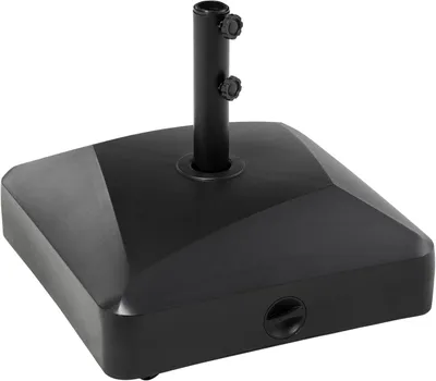 Image de Support de parasol - Pied de parasol - avec roulettes - pour poteaux de diamètre 38-48 mm - Remplissable avec du sable ou de l'eau - Métal