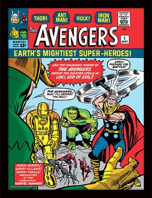 Marvel Comics - potlač "Avengers vs Loki" PM8837 (40 cm x 30 cm) (farebná)