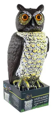 Eulen-Statue zur Taubenabwehr, wetterfest, 30 cm, für Garten & Terrasse