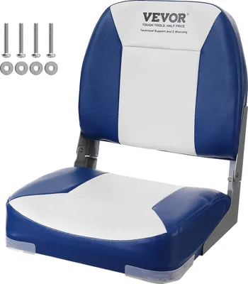 Obrázek produktu pro VEVOR Lodní židle 48 cm Lodní židle s nízkým opěradlem, Skládací lodní židle se zesíleným houbovým polstrováním a závěsem, Skládací kapitánská židle pro rybářskou loď, výletní loď