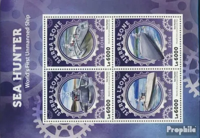 Produktbild von Briefmarken Sierra Leone 2016 Mi 7118-7121 Kleinbogen (kompl. Ausg.) postfrisch Meeresjäger