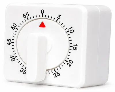 Produktbild von Mechanischer Küchentimer - 60 Minuten Countdown mit lautem Alarm - Zeitmanagement für Küche Kochen Backen Büro Sport - Weiß