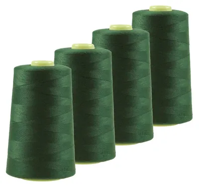 Produktbild von 4 x 4572m Qualitäts Overlock-Garn  Overlock Nähgarn Farben 621 - 660, Farbe:A621 farngrün