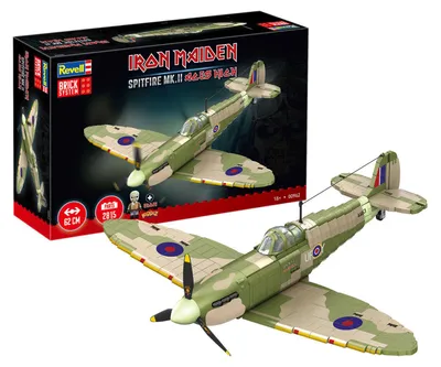 Produktbild von Revell 00962 - 1/18 Iron Maiden Spitfire MK.II Aces High Brick System Klemmbaustein Set