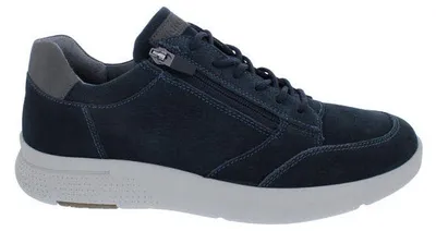 Produktbild von Waldläufer Halbschuh Heiko 984003-300-806, Nubukleder, Dunkelblau, Weite H, Fußbett zum Wechseln 46 1/2