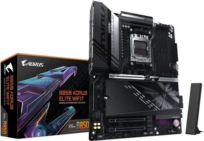 Zdjęcie produktu dla Płyta główna GIGABYTE B850 AORUS ELITE WIFI7, Socket AM5, DDR5, Wi-Fi 7, AMD Ryzen 7000/8000/9000 Series