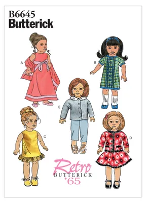 Productafbeelding van Butterick B6645OSZ: Patroon voor een pop, geschikt voor baby's