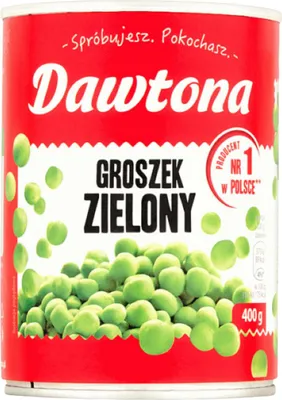 Zdjęcie produktu dla Dawtona Groszek Zielony 400 g Konserwowy