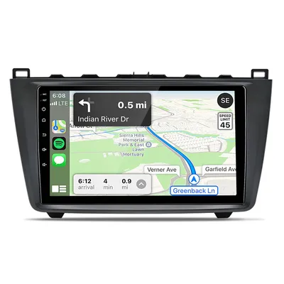 Obrázek produktu pro Android 15, 4+64G, autorádio s funkcí Carplay, vhodné pro Mazda 6 GH (2007-2012), s funkcemi Android Auto, GPS navigace, USB, Bluetooth, DAB+, ovládání z volantu (SWC), Wi-Fi, čtyřjádrový procesor