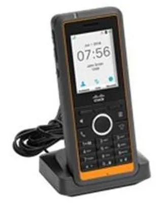 Produktbild von Cisco CP-6825-RGD-CE-K9=, DECT-Telefon, Kabelloses Mobilteil, Freisprecheinrichtung, Anrufer-Identifikation, Schwarz