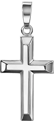 Produktbild von Silber Anhänger-Kreuz Silberkreuz für Damen, als Kettenanhänger 925 Silber.
