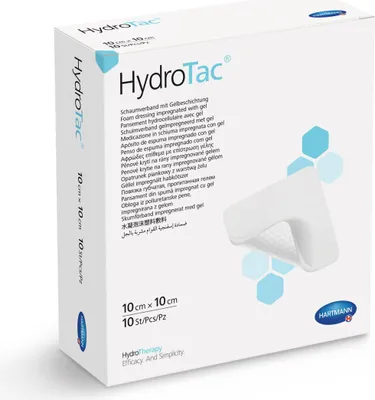 Produktbild von Hydrotac Schaumverband 10x10 cm steril 10 St