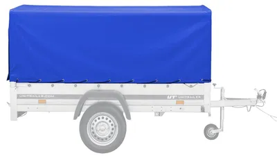 Produktbild von UNITRAILER Anhängerplane 230x125 cm Blau Hochplane 80 cm