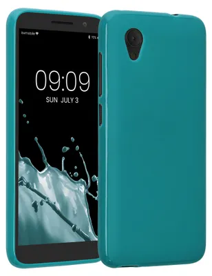 Produktbild von kwmobile Handyhülle für Alcatel 1 (5.0") Hülle - TPU Case - Kabelloses Laden - Schutzhülle Cover in Petrol matt