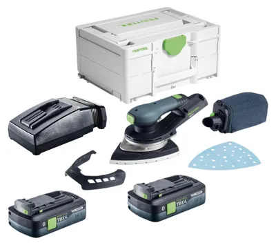 Produktbild von Festool DTSC 200-Basic Akku Deltaschleifer 18 V 145 x 195 mm Brushless + 2x Akku 4,0 Ah + Ladegerät + Systainer