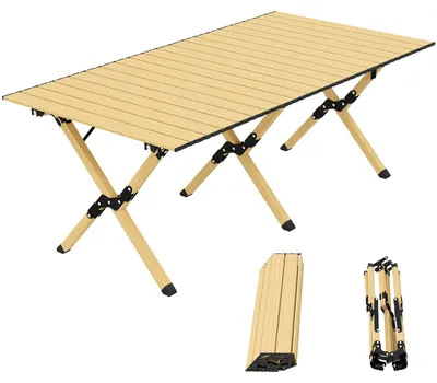 Zdjęcie produktu dla Stół kempingowy Outsunny 117 x 60 cm – aluminiowy stół składany z torbą transportową