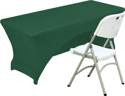 Productafbeelding van Famanu Stretch tafelkleed, smaragdgroen - 120 cm