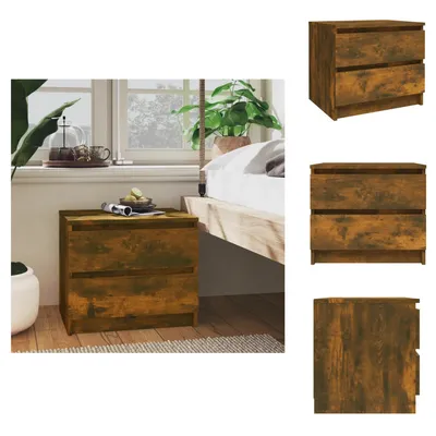 Immagine prodotto di vidaXL Comodino rovere fumé 50x39x43,5 cm materiale a base di legno - Comodini