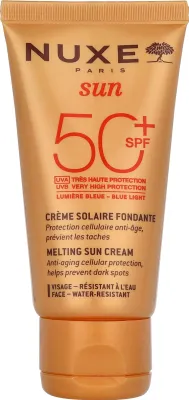 Produktbild von NUXE Sun Melting Face Cream SPF 50, Sonnenschutzcreme, Gesicht, Tube, Anti-Mitesser, Feuchtigkeitsspendend, Nährend, Schutz, Jeder Hauttyp, 50 ml