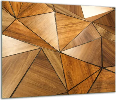 Produktbild von Herdabdeckplatten Glaskeramikkochfeld-Abdeckung Spritzschutz Glas 60x52cm Holz