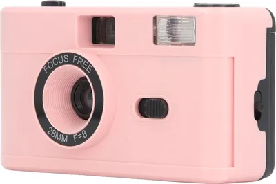 Produktbild von 35-mm-Filmkamera Wiederverwendbare leichte Vintage-Kamera Integrierter Blitz mit 28-mm-Objektiv (F/8) Verschlusszeit 1/120 s Rosa