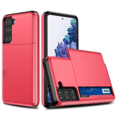 Productafbeelding van König Design hoesje, compatibel met Samsung Galaxy S21, plastic, zachte telefoonhoesje - telefoonhoesje, rood
