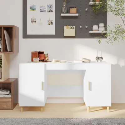 Produktbild von Bürotisch Computertisch in Weiß 140x50x75 cm aus Holzwerkstoff
