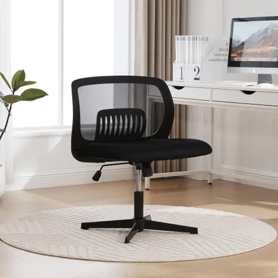 Produktbild von Bürostuhl ohne Armlehnen – Ergonomischer Stuhl – Computerstuhl – Arbeitshocker – Schwenkstuhl
