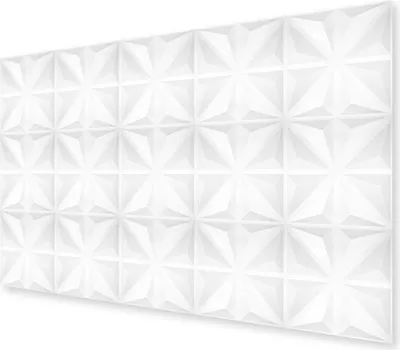 Produktbild von HEXIM 3D Wandpaneele, PVC Kunststoff weiß - Diamond Design Paneele 50x50cm Wandverkleidung (0.25QM HD017) Diamond Schlafzimmer Ideen