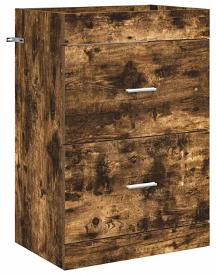 Image de Meuble sous lavabo de salle de bain Chêne fumé