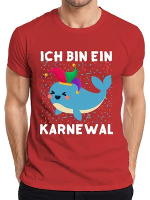 Productafbeelding van Ik ben een carnavalsshirt, met carnavalsthema, grappig, met confetti, voor heren, rood, maat S